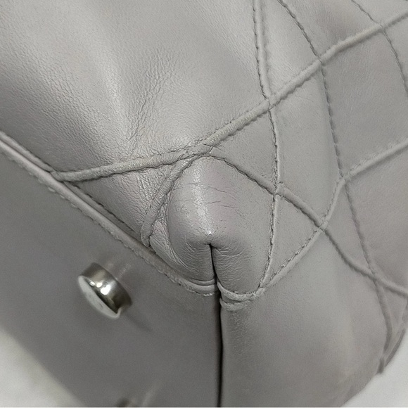 Dior Gray Lambskin Granville Satchel with Sturdy Handles - Picture 6 of 9